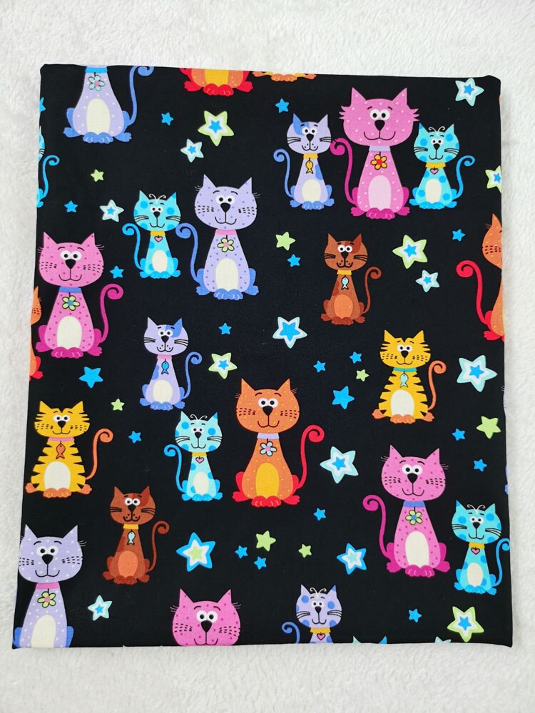 Schattige Kat Katoen Interessante Puss Menigte Regenboog Uitziende Bedrukte Stof Patchwork Home Decor Jurk Kleding Viaphil