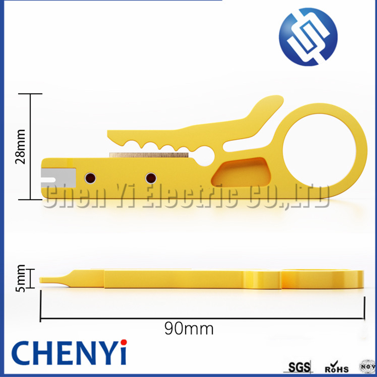 Mini Wire Stripper Kabel Cutter Draagbare Roterende Punch Down Netwerk Utp Crimper Tangen Krimptang Mes Pocket Multitool