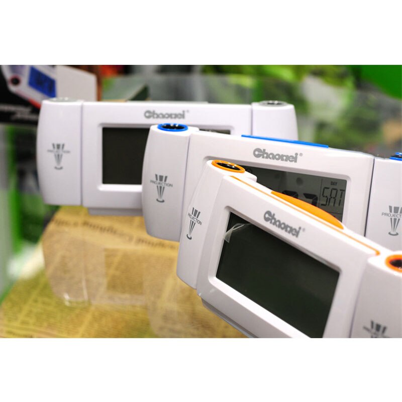Electronic Alarm Clock LCD Display Snooze Alarm Clock LED Backlight Bell Timer Projection Digital Alarm for Bedroom