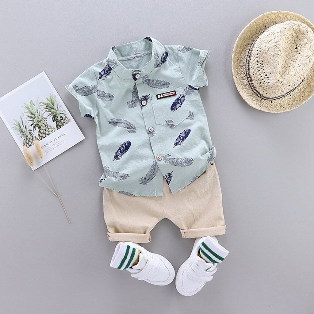 kids clothes Toddler Summer Baby Boys Clothes Set 1-4years Baby Boys Clothes Set Cartoon T-shirt Tops Shorts Ropa Nina