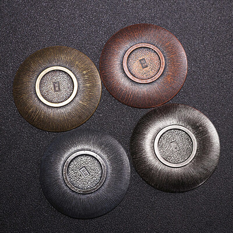 1Pc japonia metalowa podstawka ze stopu uchwyt na kubek spodek herbaty Potholder zestaw do herbaty Kung Fu ekologiczne ceremonia akcesoria Coaster 6.9Cm