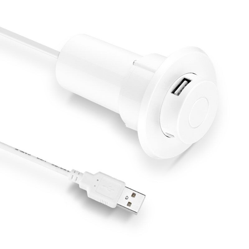 Pop-up In-Desk Slot USB 2.0 3 Ports Hub Splitter Adapter for Laptop PC Computer