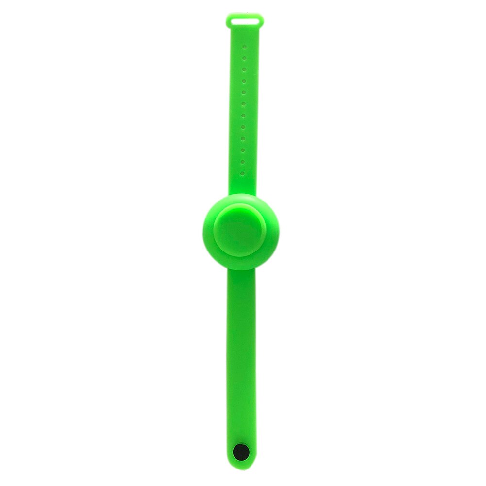 Vuxen barn handdesinfektion handbälte tvättgel alkohol dispenserat armband silikon armband näbb flaska dispenser pumpar: Grön