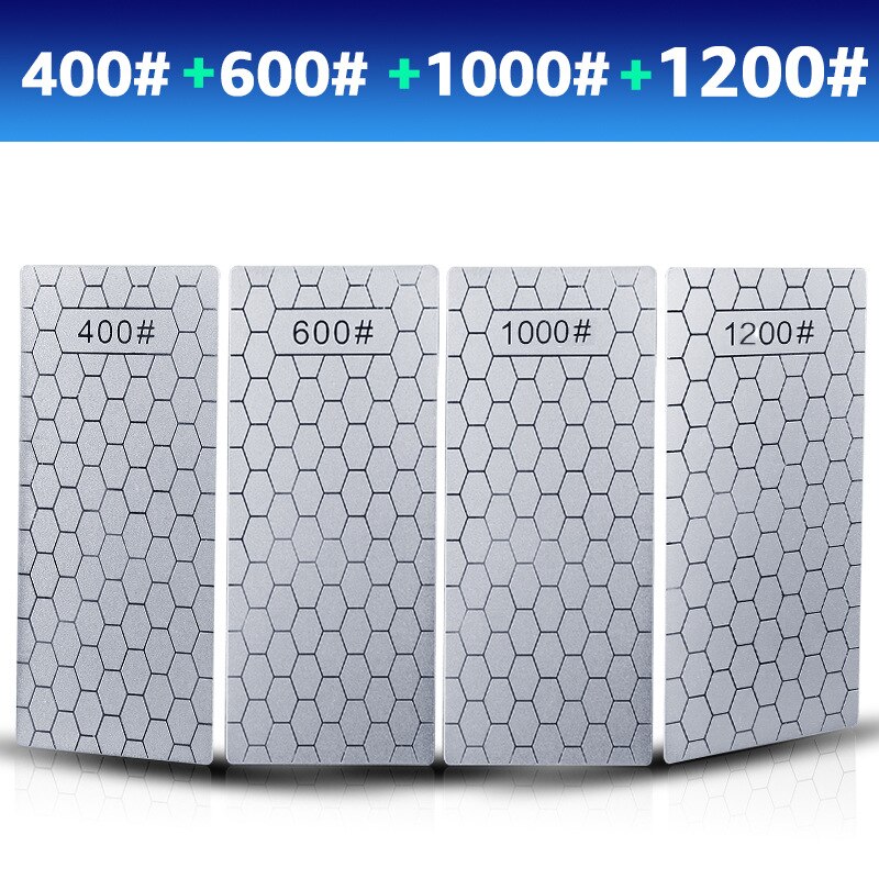 1/2/3/4pcs Diamond Knife Sharpening Stone 400# 600# 1000# 1200# Knife Sharpener Set Portable Honeycomb Whetstone Grindstone Tool