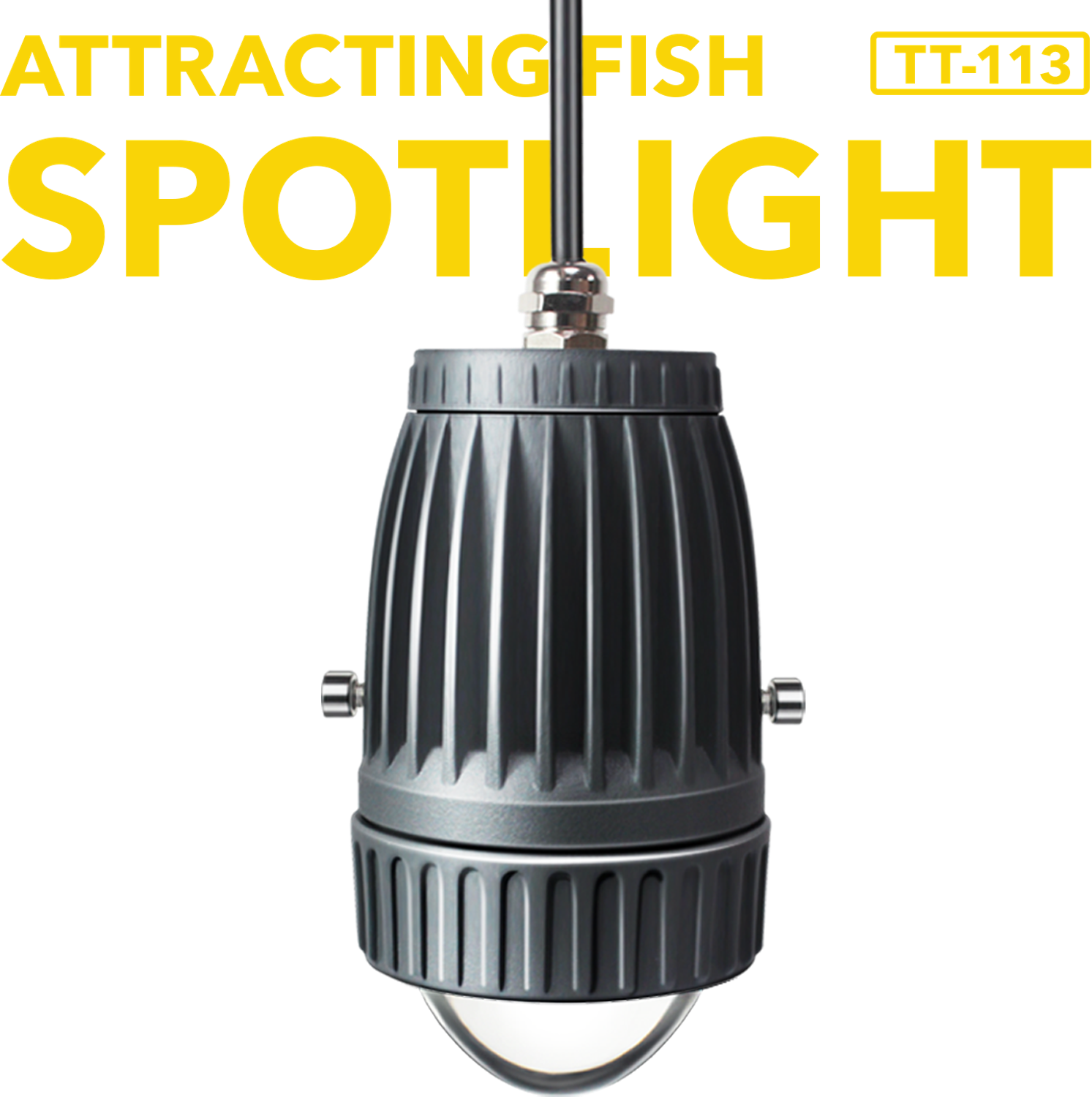 30W Spotlight Deep Water attract fish light White Yellow color Submersible Underwater Fishing Light