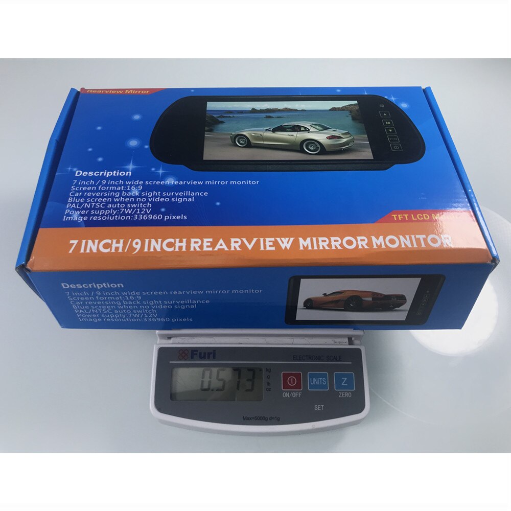 car display 7 inch rearview mirror display car HD reversing screen