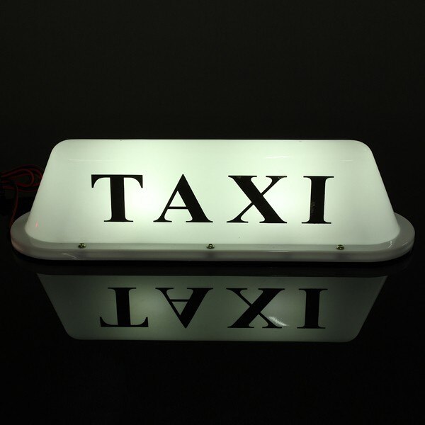 12V LED voiture Taxi cabine signe lumière lampe voiture cabine LED Signal lumineux d'avertissement Base magnétique toit toit étanche PVC: Default Title