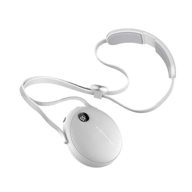 Przenośny ogrzewacz robić dłoni z paskiem na szyję elektryczny podgrzewacz robić rąk regulacja temperatury USB akumulator mini grzejnik ciepła ręka i szyja: 10000amh biały