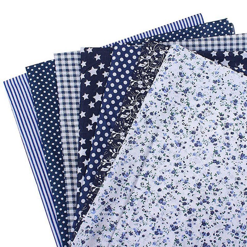 Bomuld håndværk stof bundt patchwork , 7 stk quiltning syning patchwork forskellige mønster tøj diy scrapbooking artcraft