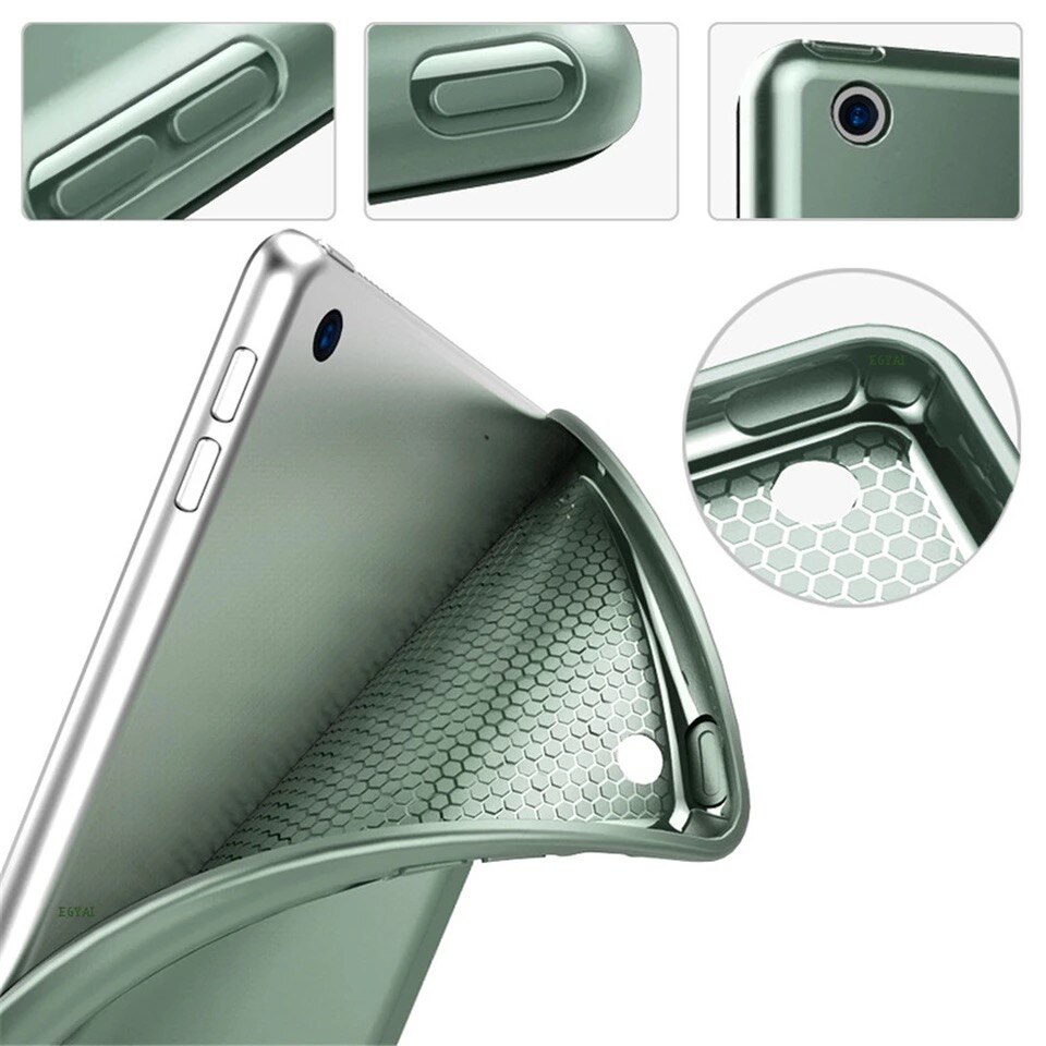 Taske til ipad 10.2 7th generation ultra slim læder taske stander smart cover til ipad mini 5 air 3 smart tpu cover
