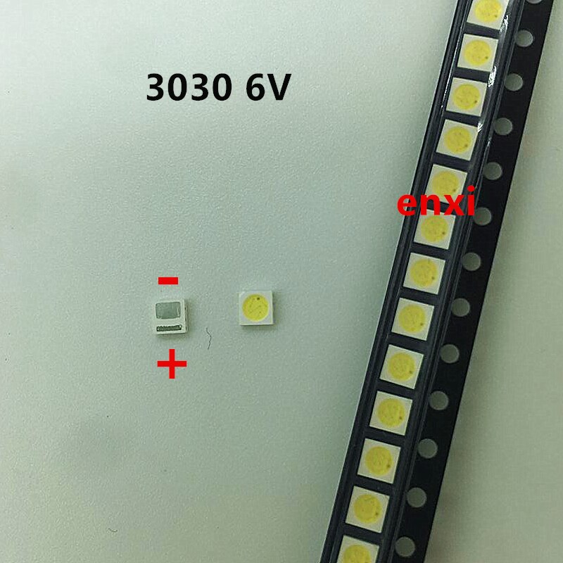 100 st smd led 1.5w original för aot 3030 kallvit 6v för lextar smd led diod tv bakgrundsbelysning lcd underhållslampa pärlor