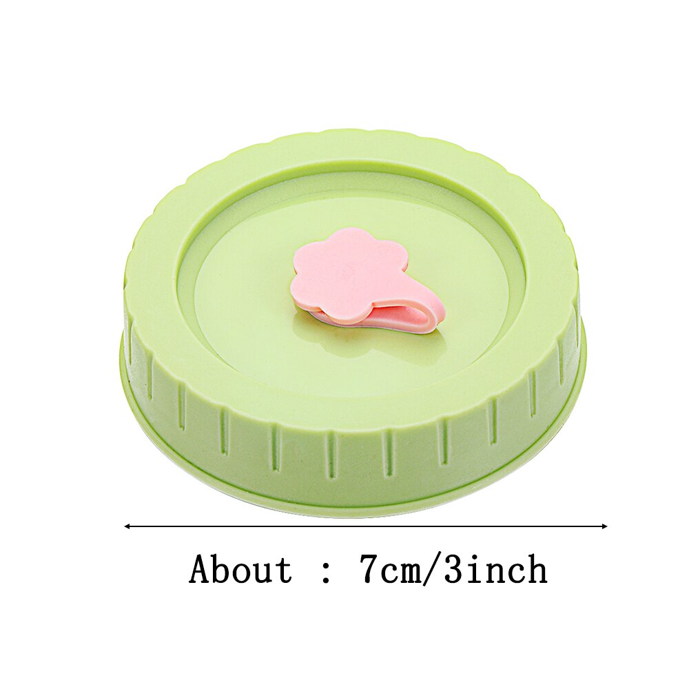 Universal Mason Jar Lids With Straw Hole 70mm Diameter Drinking Storage Cap Wide Mouth Leak Proof Home Kitchen Accessories
