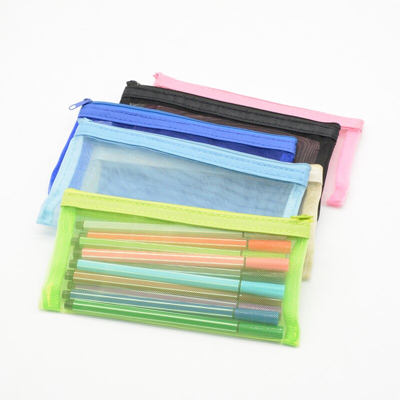 grid pencil case Transparent estuche escolar Kawaii school supplies estojo escola kalem kutusu material escolar pencilcase