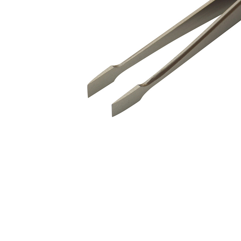 Fixfans præcision rustfrit stål stempelpincetang med flad spids til filatelistiske stempler samler håndværk hobby håndværktøj