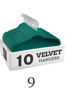 10 Stück bunte, rutschfeste KleiderbüGel aus Samt, 45 cm, nahtloser Beflockungs-KleiderbüGel für trockene und nasse Kleiderschrank-Aufbewahrung, magischer KleiderbüGel für Erwachsene