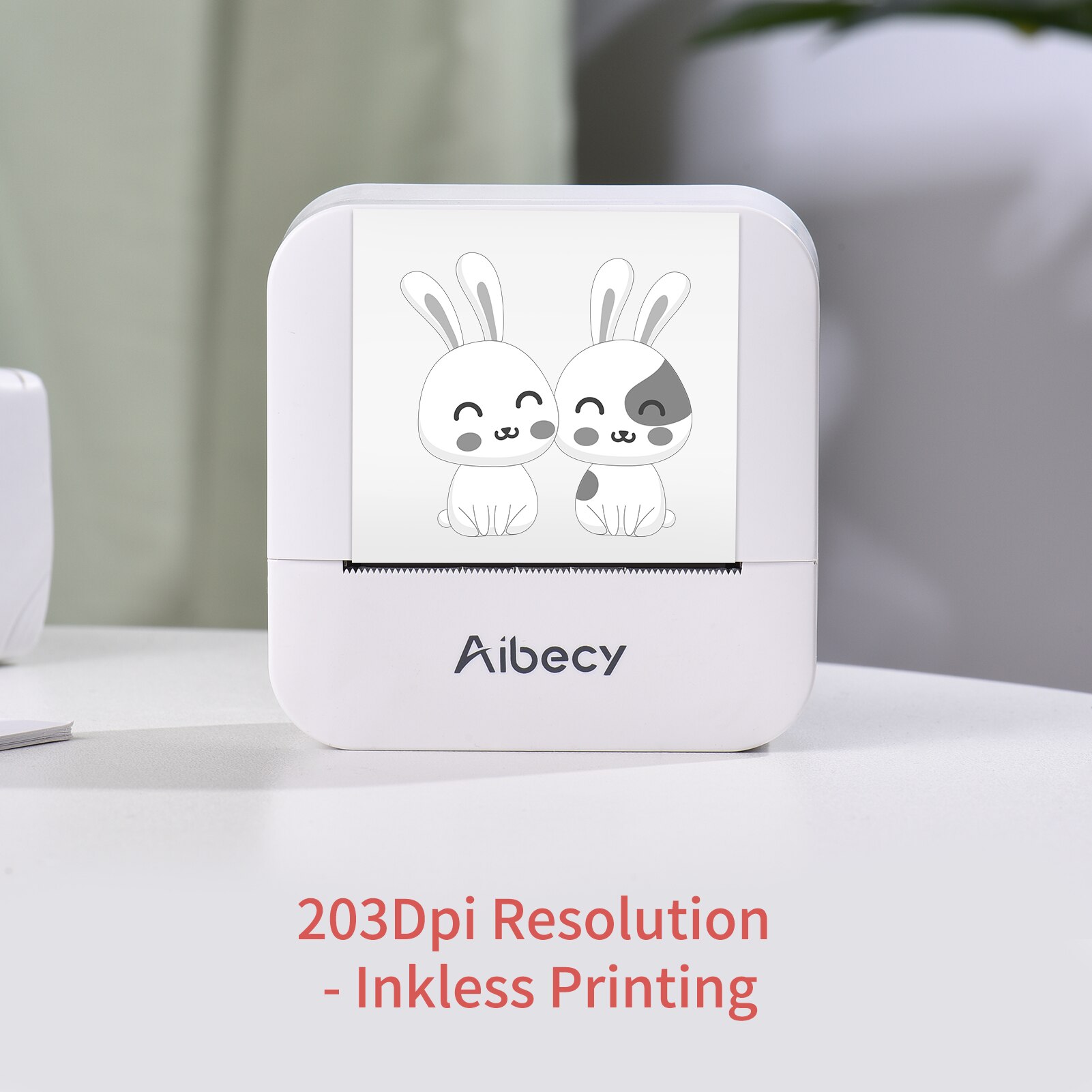 Mini Thermal Printer All-in-One Wireless Portable Photo Printing Machine 203DPI 57mm Printer Size Support Android iOS