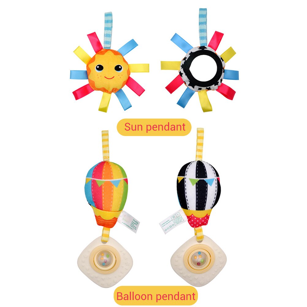 Baby Stroller Arched Rainbow Rattle Toy Safety Seat Bed Clip Hanging Pendant Baby Rattle Toy