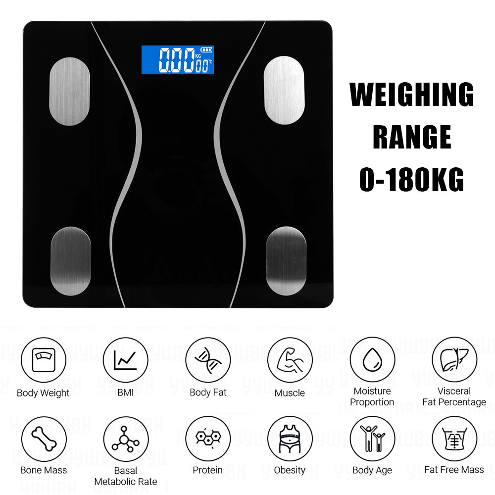 Smart Electronic Balance weighing Scale BMI Body Composition Analyzer Bluetooth App Digital Bathroom Scales Body Fat Scale