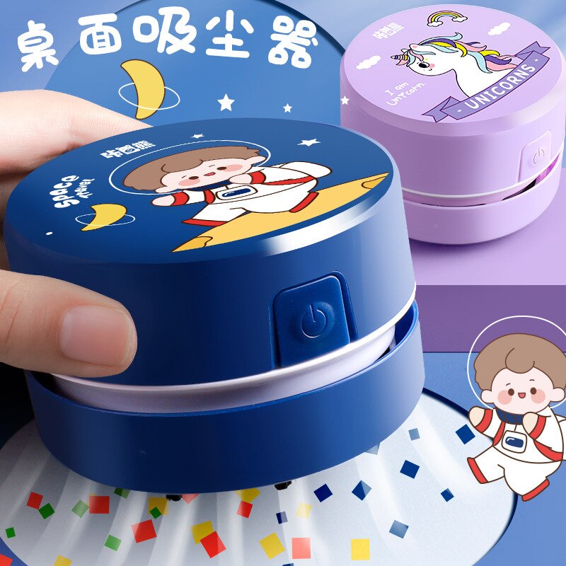 Table Top Vacuum Cleaner Eraser Pencil Ash Cleaner Kids Electric Mini Charge Cute Korean Stationery