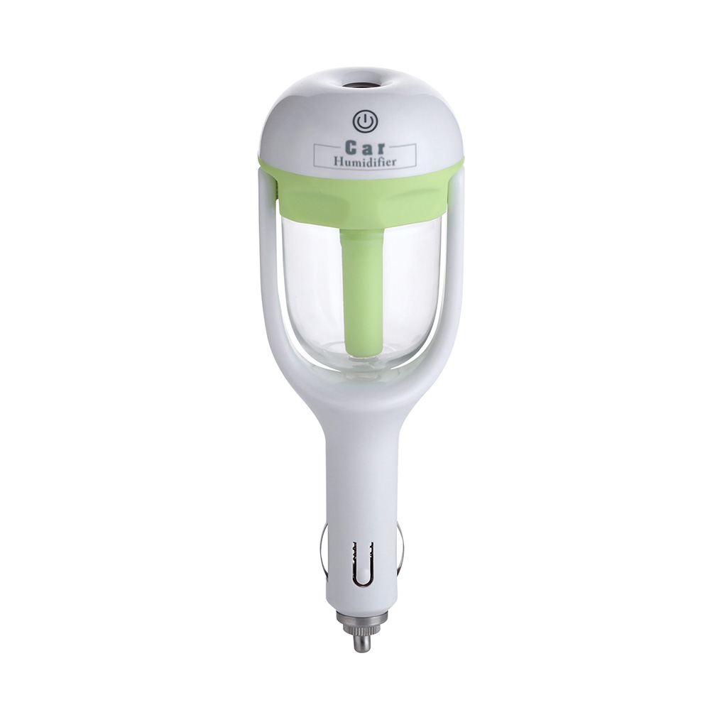 Humidificador de aire Universal para coche, purificador de aire, difusor de Aroma, aceite esencial, difusor de aromaterapia, generador de niebla, pulverizador, accesorios para coche: Verde
