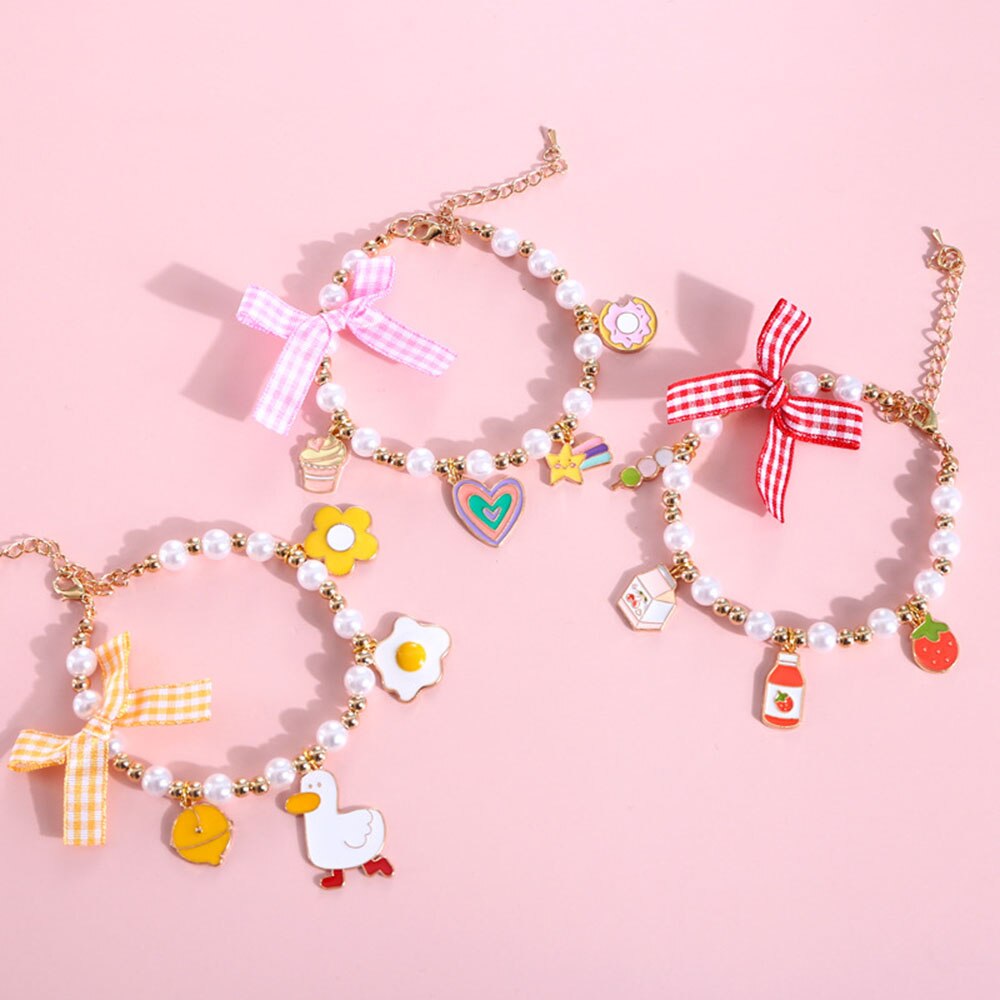 Cane da compagnia gatto perle collana collare accessori Bling piccolo cane gatto gioielli per cucciolo femminile Chihuahua Yorkie coniglio fatto a mano
