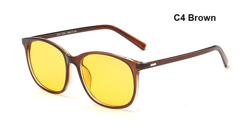 Gafas de protección contra radiación de ordenador para hombre y mujer gafas de lectura montura óptica antifatiga gafas de ordenador: C4brown