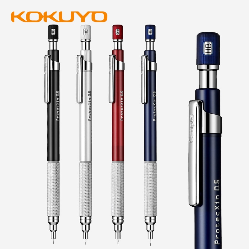 Kokuyo protecxin wireless de metal da série, suporte antiderrapante para caneta, desenho automático de estudante com centro baixo da gravita, 1 peça