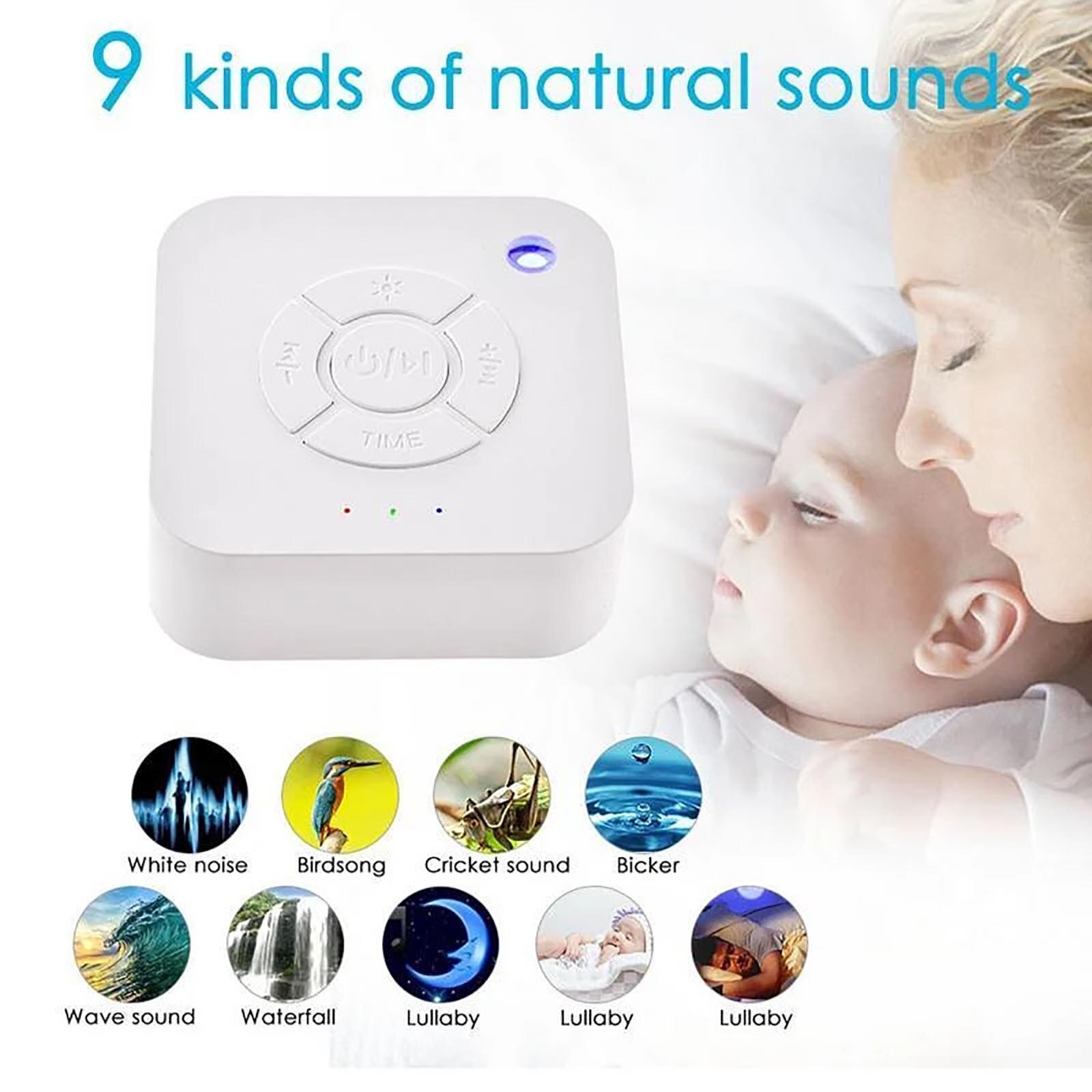 Baby Sleep Sound Machine Speelt 9 Geluiden Kids Slaap Hite Noise Machine Usb Oplaadbare Getimede Uitschakeling Sleep Sound Machine # g30