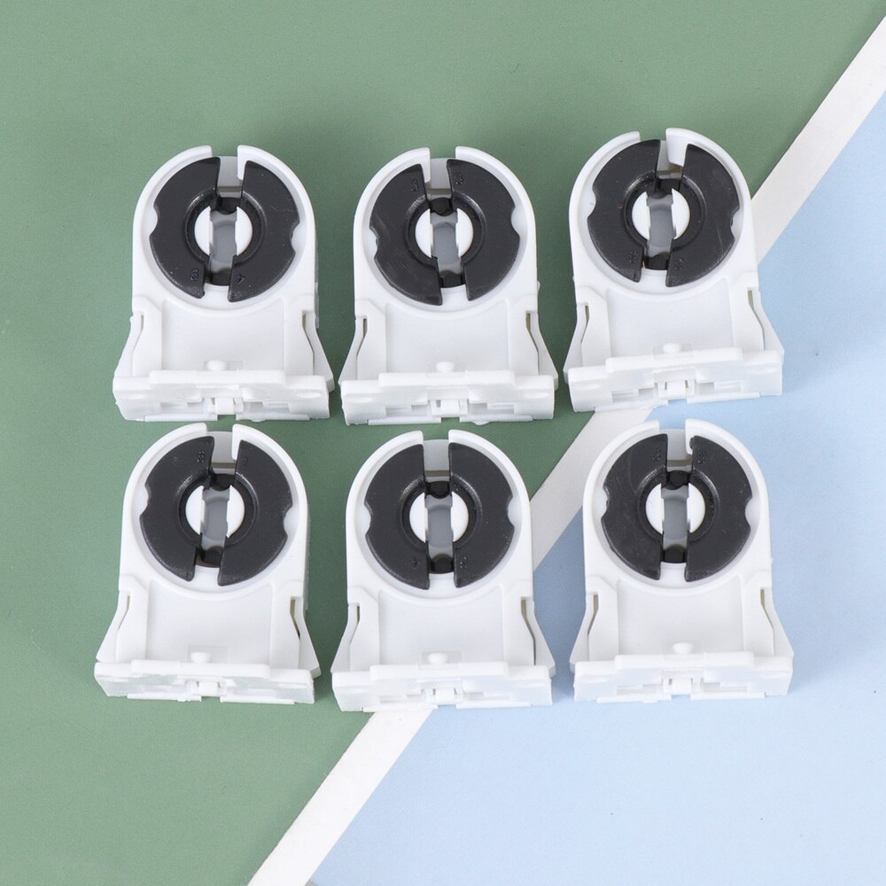 20PCS T8/G13 Fluorescent Lamp Holder Heat-resistant Lamp Holder Household Light Tube Holder for Home Office Bedroom (White)