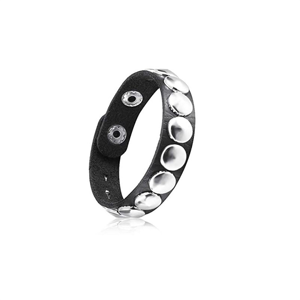 Punk Rock Studded Bracelet Set Spiked Leather Cuff Bracelet for Men Women 80s Wristband Emo Bracelet Adjustable: brownish yellow