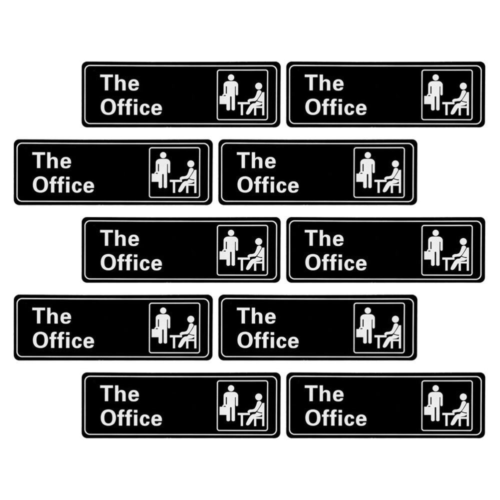 10pcs English Letter The Office Sign Sticker Self-adhesive Office Signs for Door