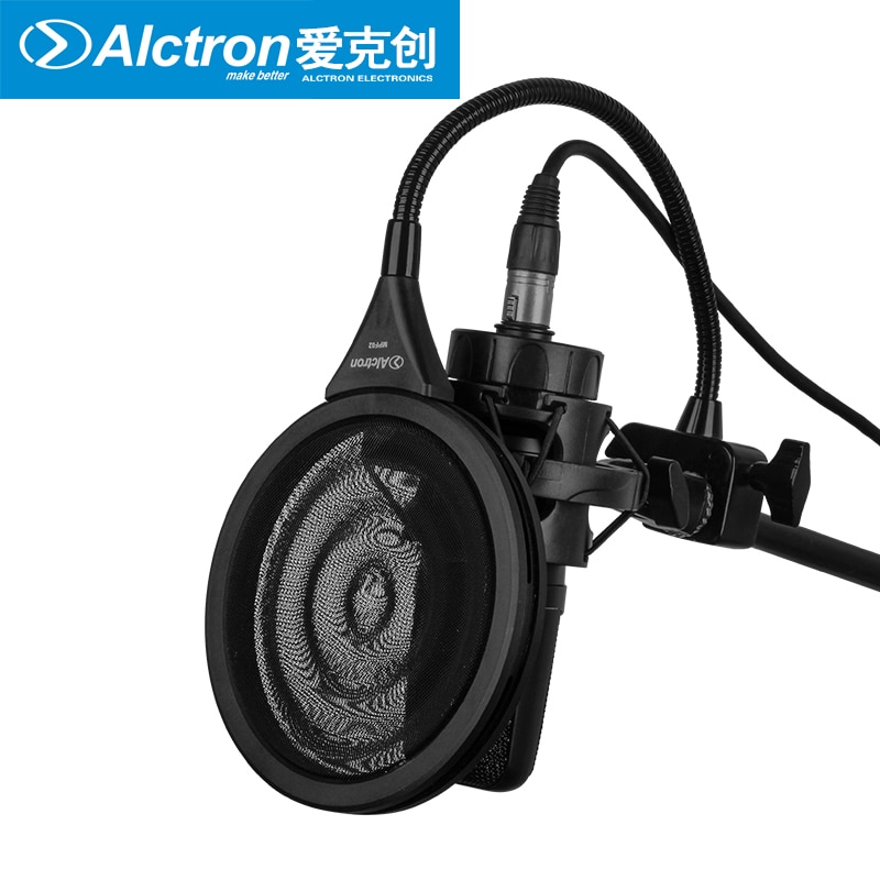 Alctron-filtro mpf02 para gravação em estúdio, performance de palco, material de metal duplo, com braçadeira de novo design