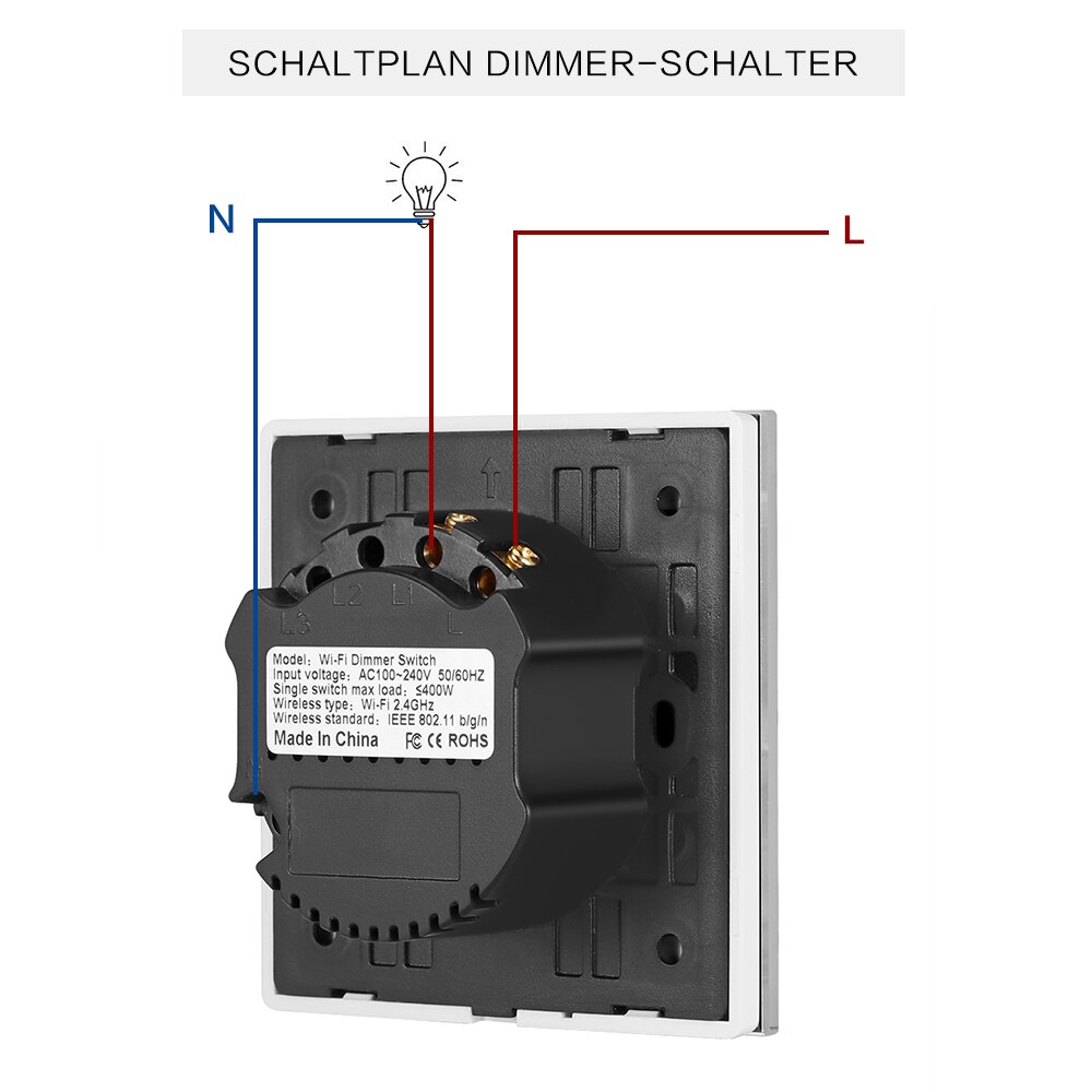 Dimmer V Muur Smart Wifi Touch Dimmer Schakelaa Grandado