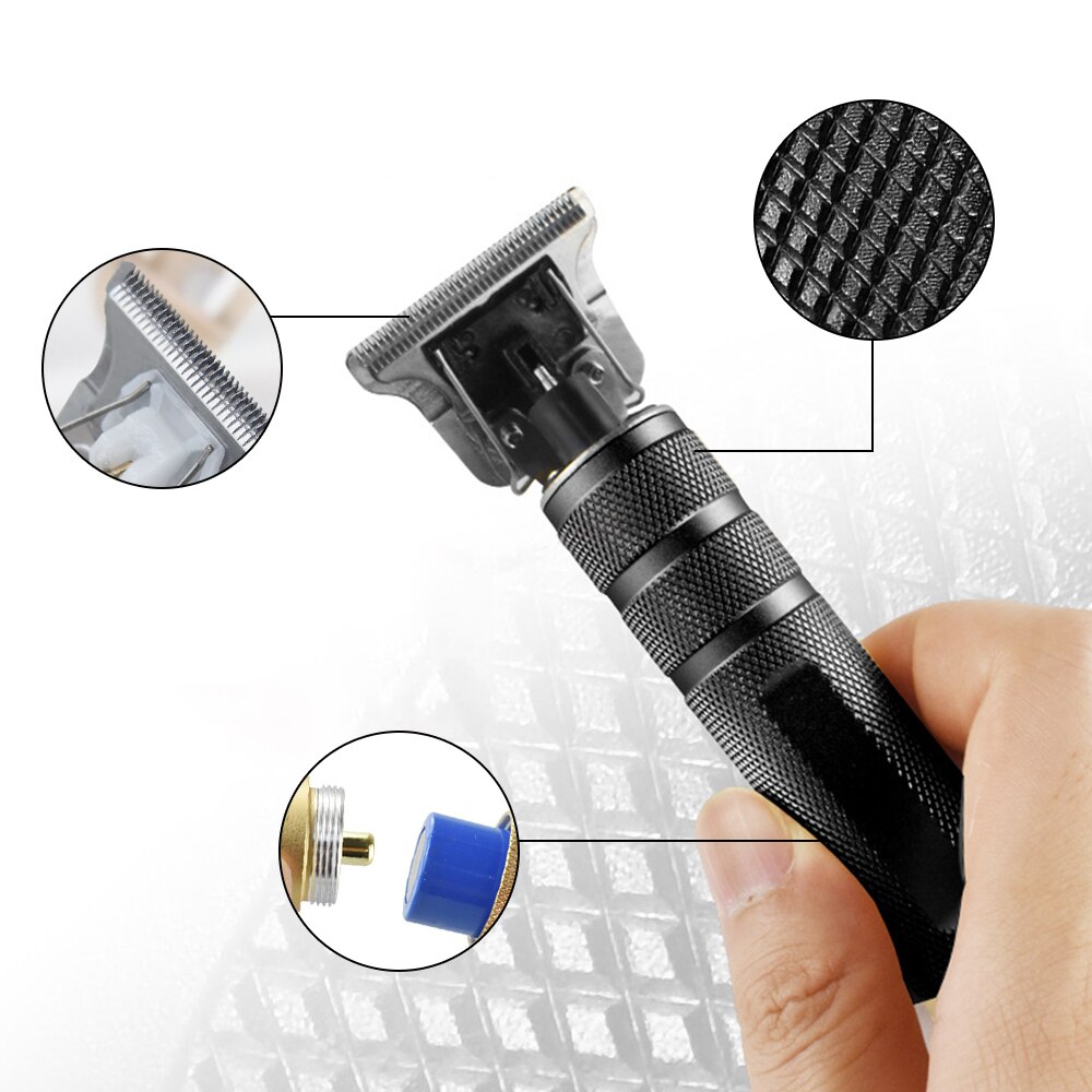 3 cor 5w esculpida máquina de cortar cabelo elétrica usb recarregável nova retro esculpida cabeça óleo tesoura casa elétrica fader