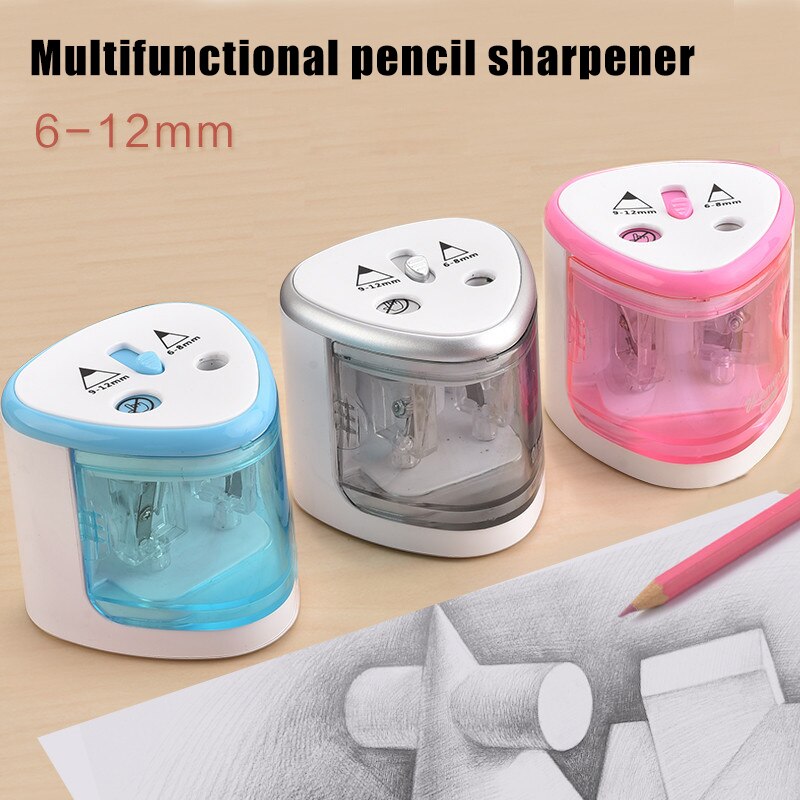 Electric Pencil Sharpener Portable Double Hole for Student Classroom Home Office SEC88
