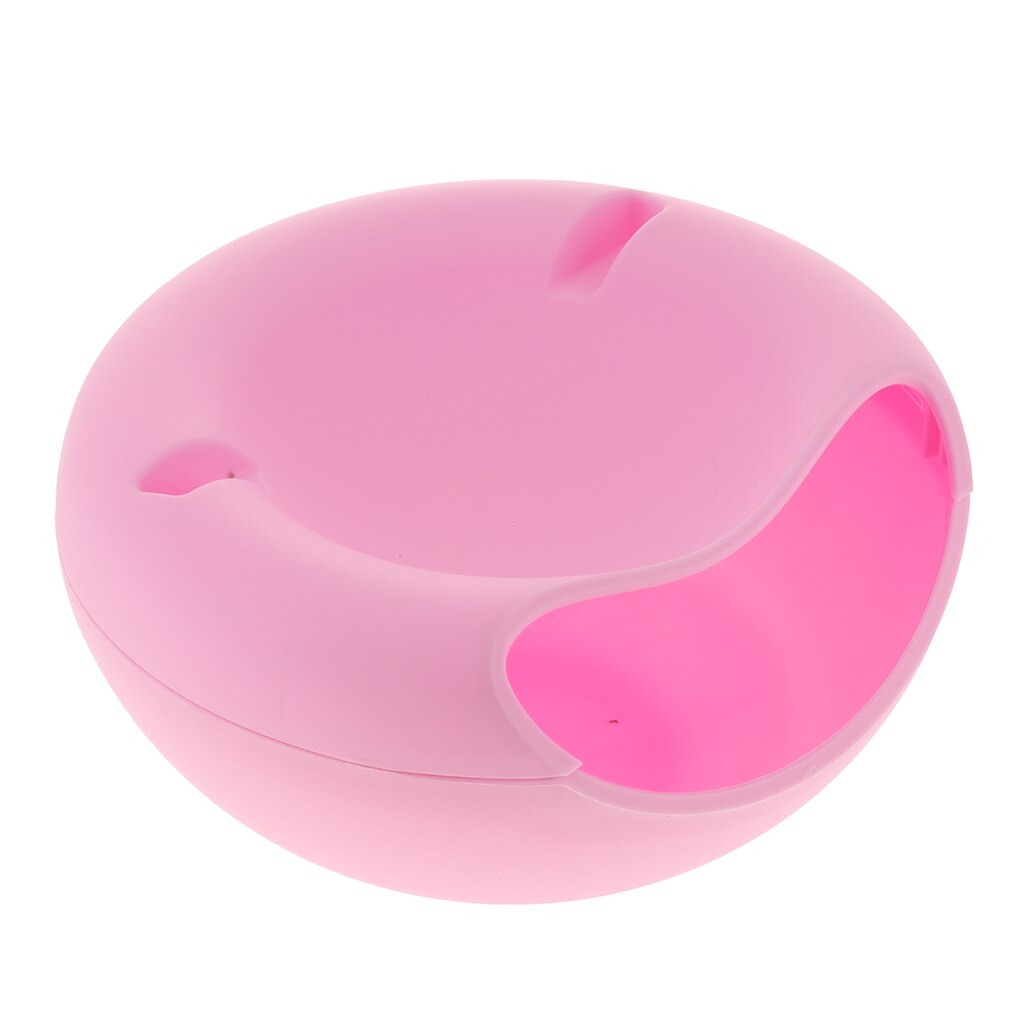 Multi-function Snacks Storage Box Double Layer Container Household Plate Dish Organizer Snacks Fruit Home Kitchen Use: pink