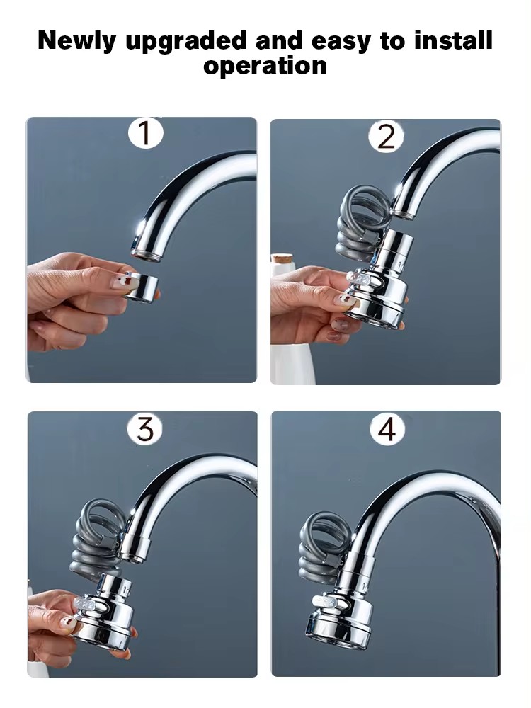 Kitchen Faucet Extender with Stretchable Hose Bathroom Sink Sprayer 3 Modes Faucet Sprayer Attachment Faucet Extender Aerator