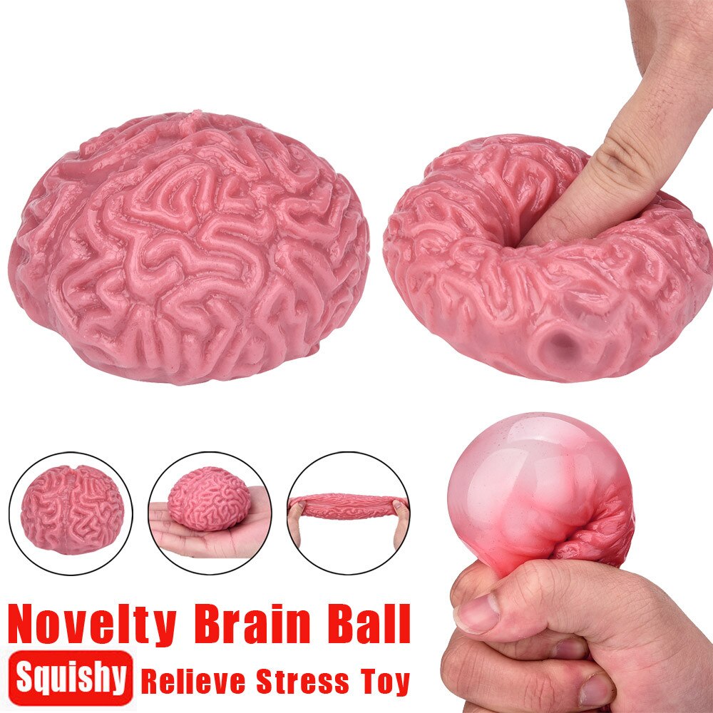 fidget toys Novelty Squishy Brain Toy Squeezable Fun Toys Relieve Stress Ball Cure Toy Decompression toys Antistress