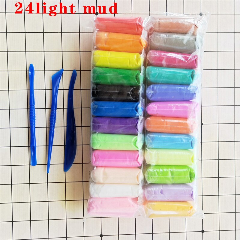 Bunte licht Weichen ton kind DIY schleim charms Luft Trocknen Polymer Plastilin Sicher schleim liefert Licht Ton Kinder Spielzeug spielen doh