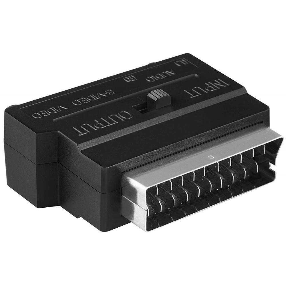 Scart to 3 RCA S-Video Adapter Composite RCA SVHS S-Video AV TV Audio Converter for Video DVD Recorder TV Television Projector