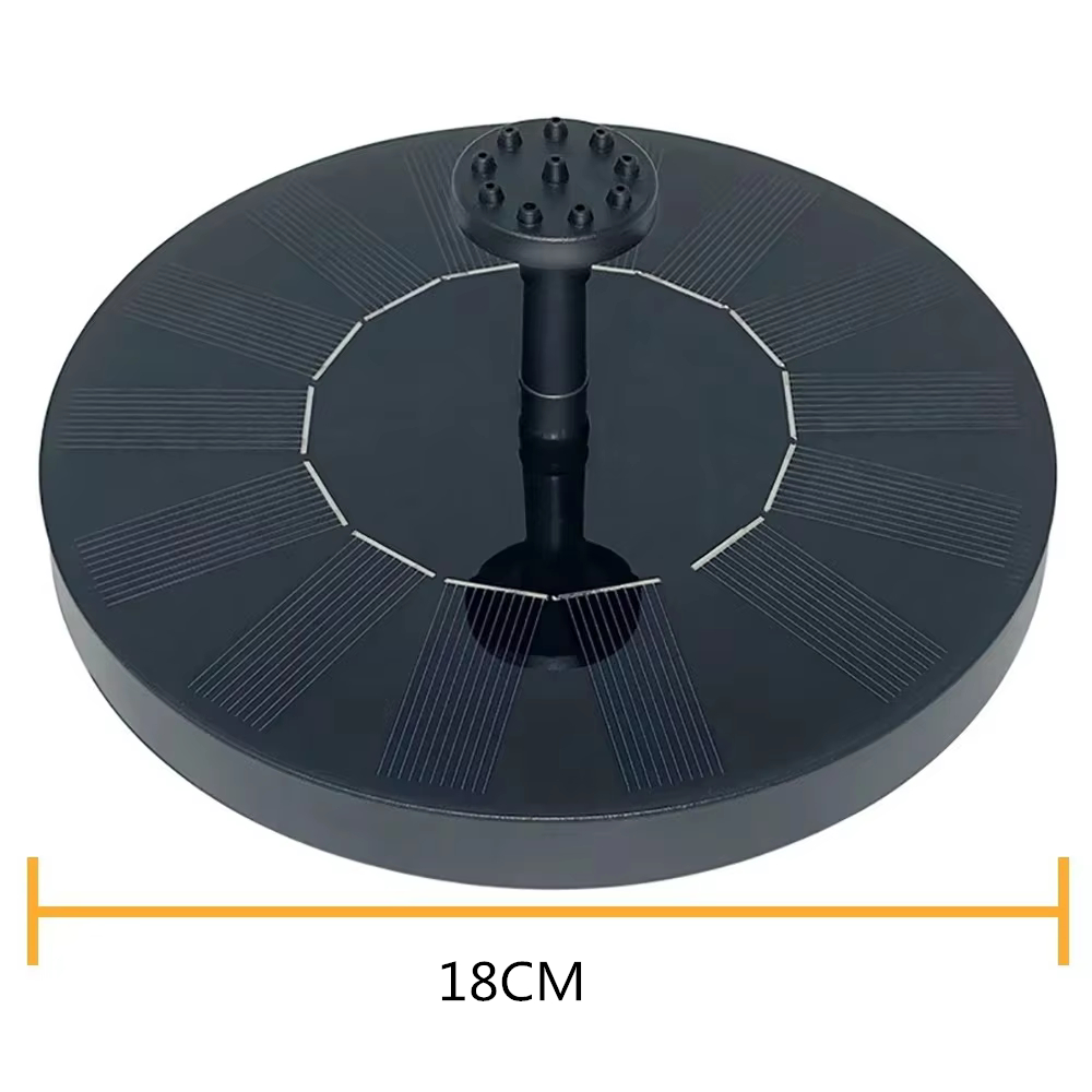 Waterfall Fountain Mini Solar Water Fountain Pool Pond Garden Decoration Outdoor Bird Bath Solar Powered Fountain Floating Water: army green