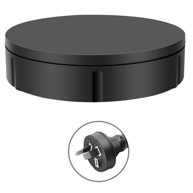 7 Snelheden Elektrische Draaitafel Display Stand 360 Graden Roterende Tafel Horloge Sieraden Houder Met Afstandsbediening Voor Fotografie Pro: BK-AU