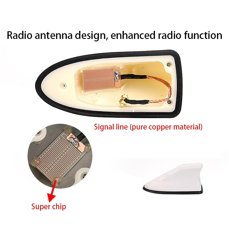 TopCar Shark Fin Antenna Second Generation Antenna Tail Modification Special with Signal Radio Antenna Free Punching