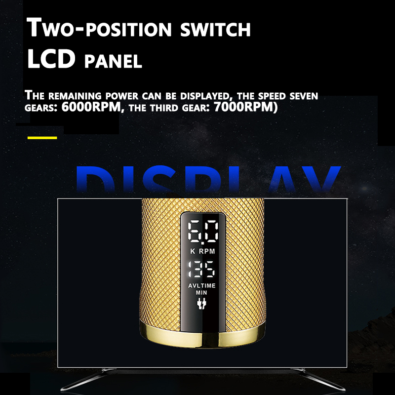 Kemei 5096 – tondeuse à cheveux professionnelle sans fil pour hommes, 2 vitesses réglables, rasoir électrique pour barbe, en lithium