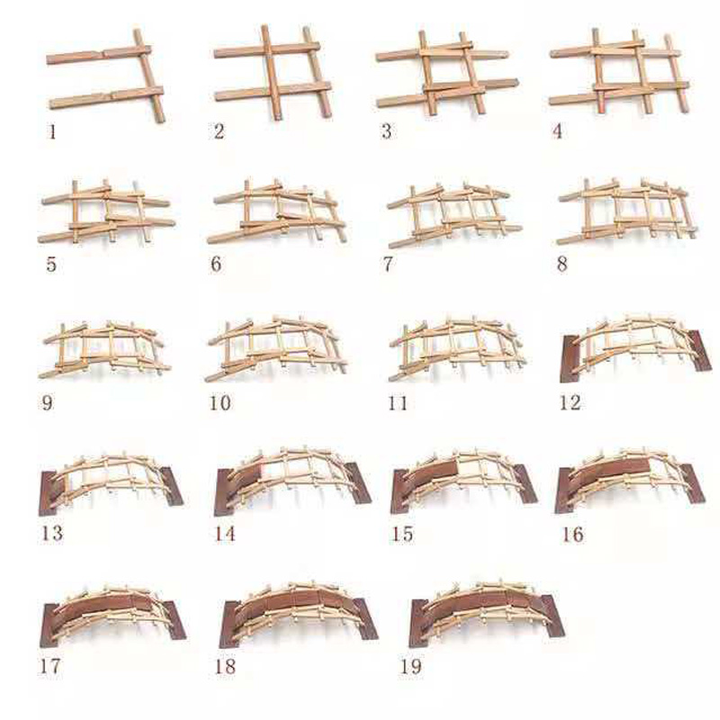 Wooden DIY Arch Bridge LuBan Brain Teasers Engineer Construction Building Toys for Kids Boys Girls Educational