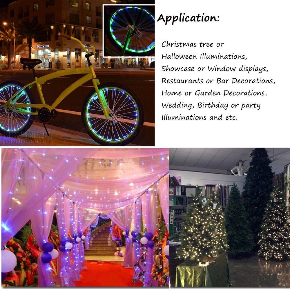 Guirlande lumineuse à piles, 10M 100 LED, fil de cuivre Transparent, Micro LED, pour fête de noël, fête de mariage, extérieur