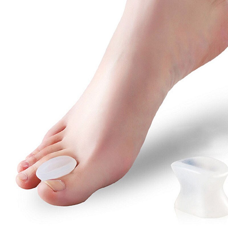 1 paar Silikon Gel Zehe Separator Abstandshalter Ballen Haarglätter Daumen Hallux Valgus Korrektor Orthopädische Schmerzen Linderung Fußpflege Werkzeug