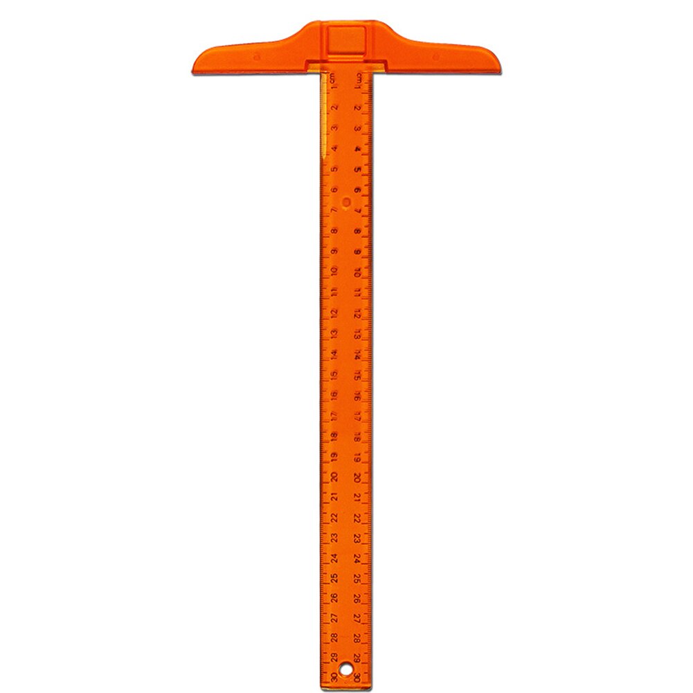 12 Inch 30 cm Junior T-Square Plastic Transparent T-Ruler for Drafting and General Layout Work Drafting Supplies Measuring