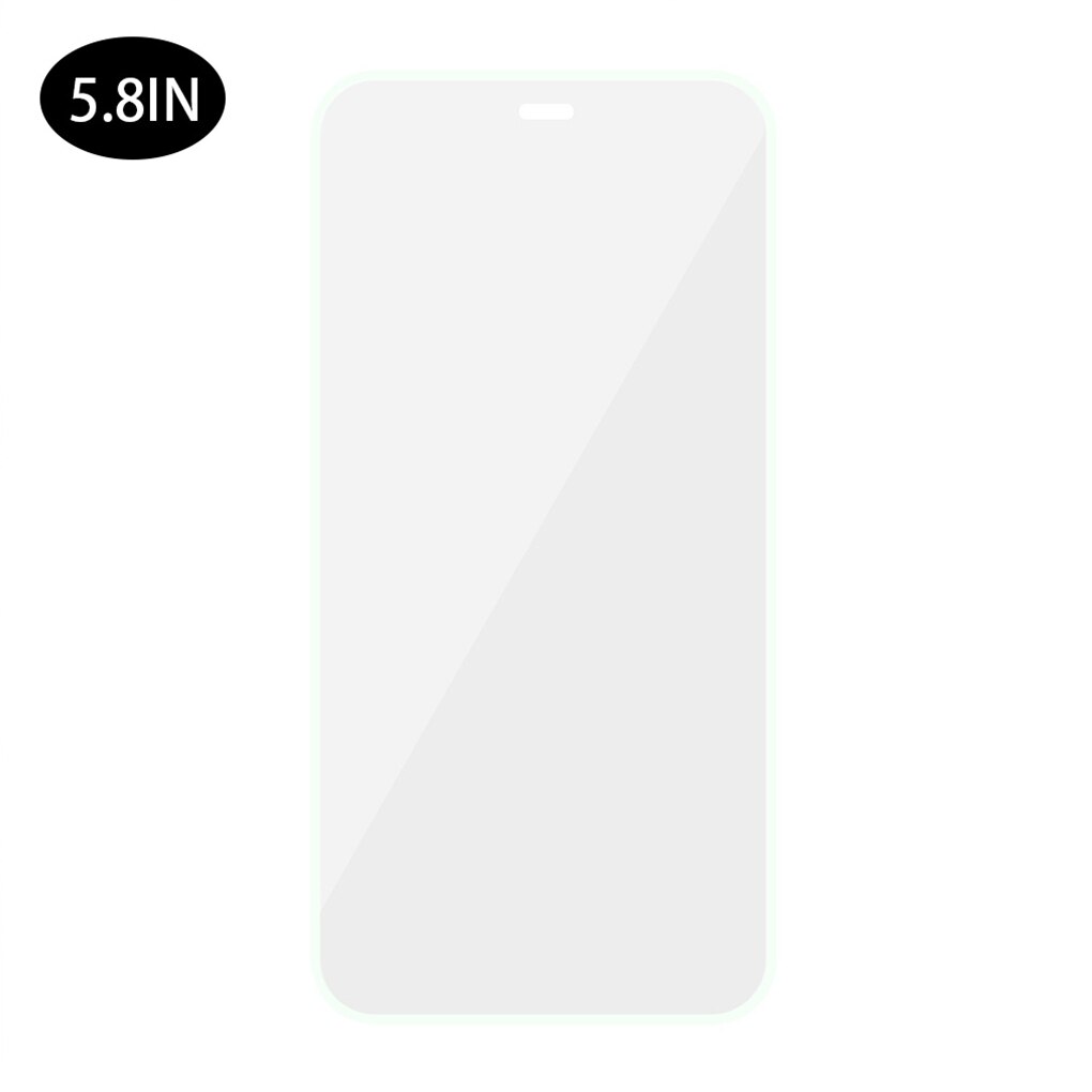 Mobile Phone Full Screen Cover Night Glowing Edge Phone Tempered Glass Film Guard Edge Screen Protector Film for iPhone model: for iPhon X Xs 11Pro