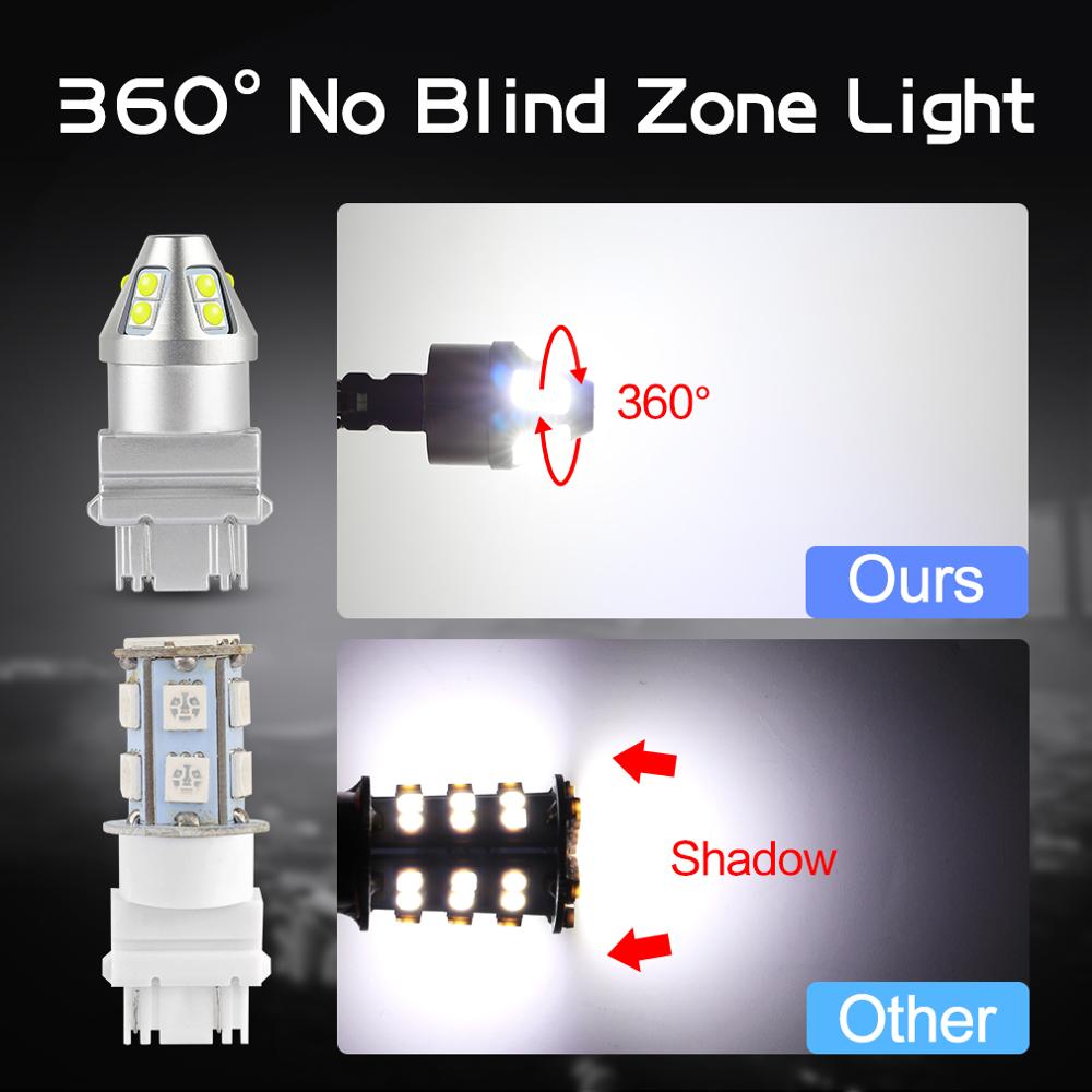 T20 Led 7440 7443 T25 3157 bombilla W21W W21/5W WY21W P27 7W Led 3030 Chips BA15S P21W BAY15D P21/5W BAU15S PY21W luces de señal de coche